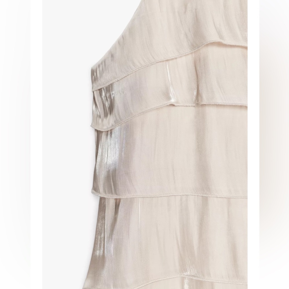 Zara Sparkly Effect Ruffled Top - Picture 6 of 10